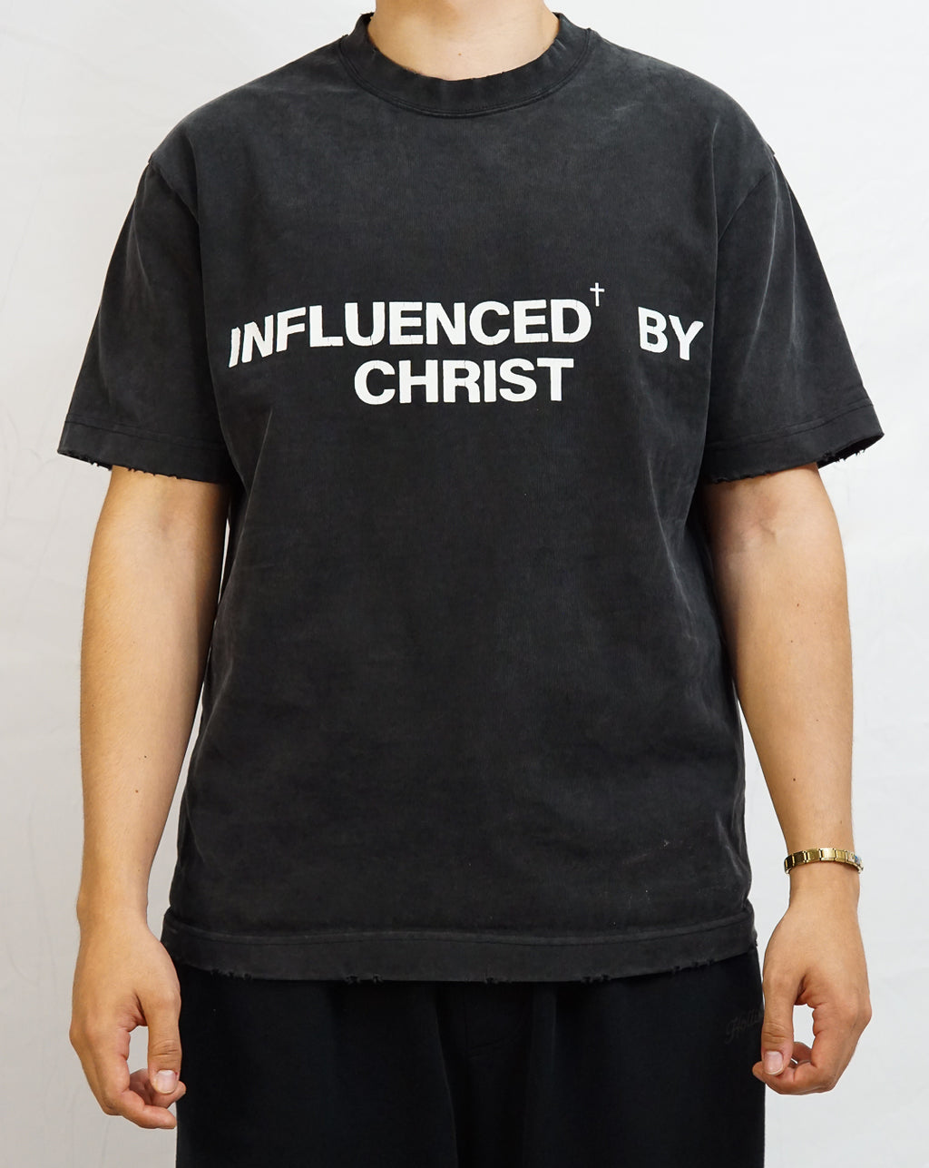 Heavyweight Vintage Washed Frayed T-Shirt