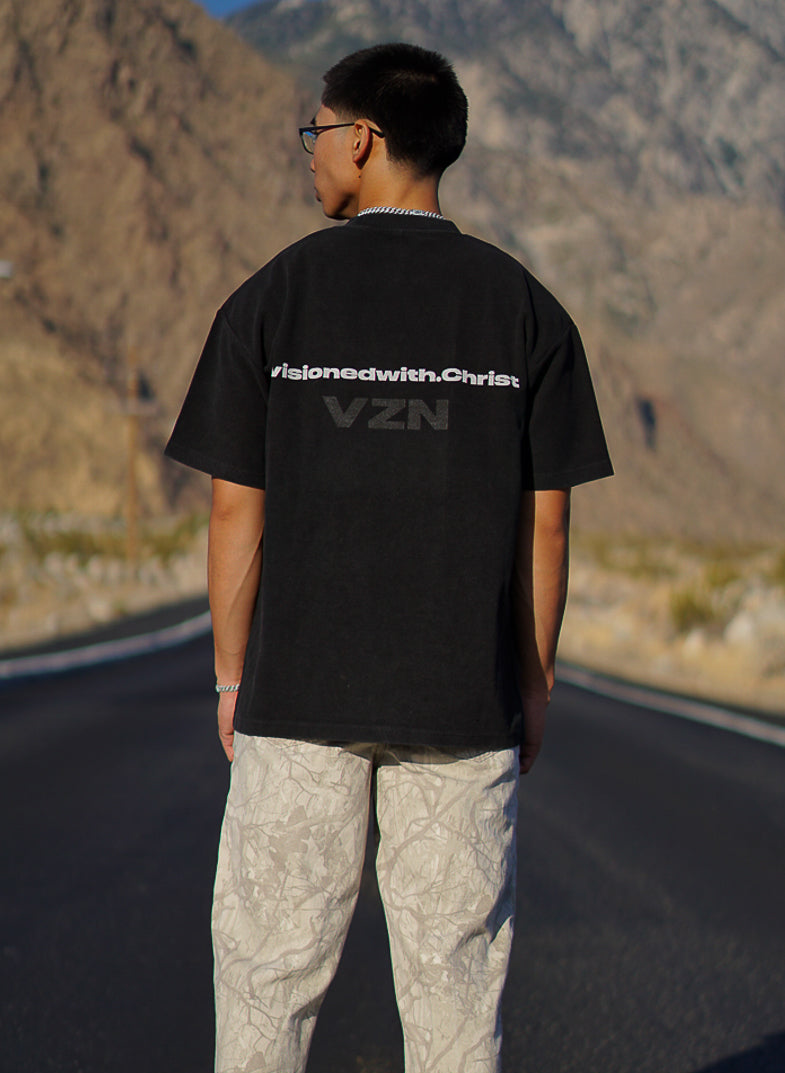 100% cotton Heavyweight Wash Waffle Knit T-Shirt