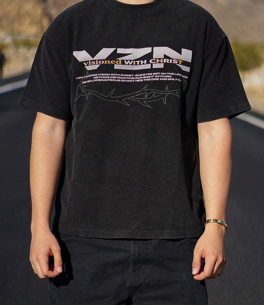 100% cotton Heavyweight Waffle Knit Shirt
